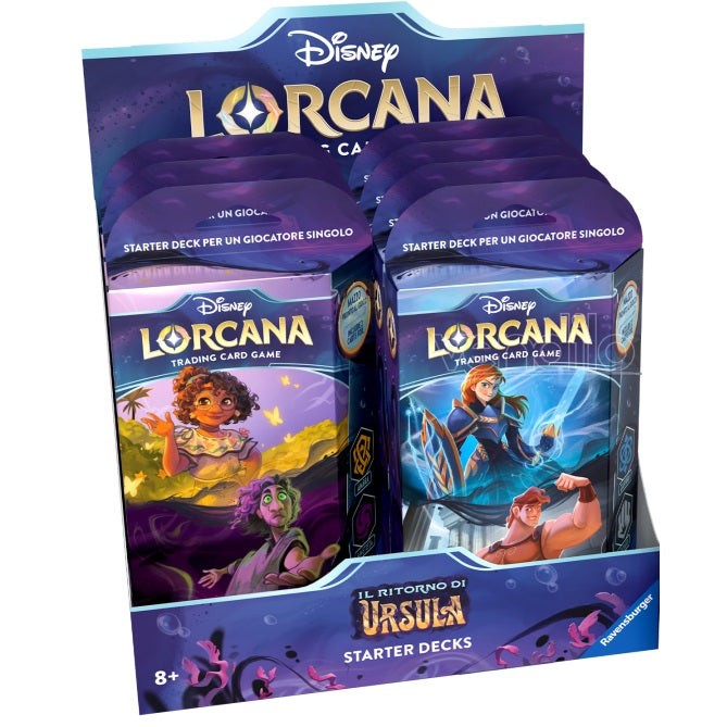 Disney Lorcana "Il Ritorno Di Ursula" Starter Deck (Hercules) Zaffiro/Acciaio It