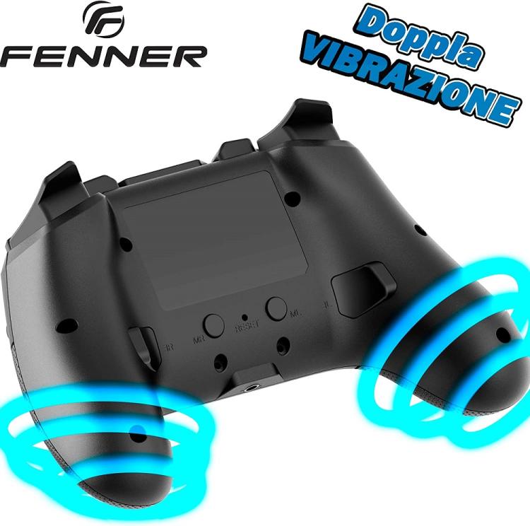 Fenner Controller Per Ps4/Pc (V2) Wireless Joystick Pad Playstation 4 Nero