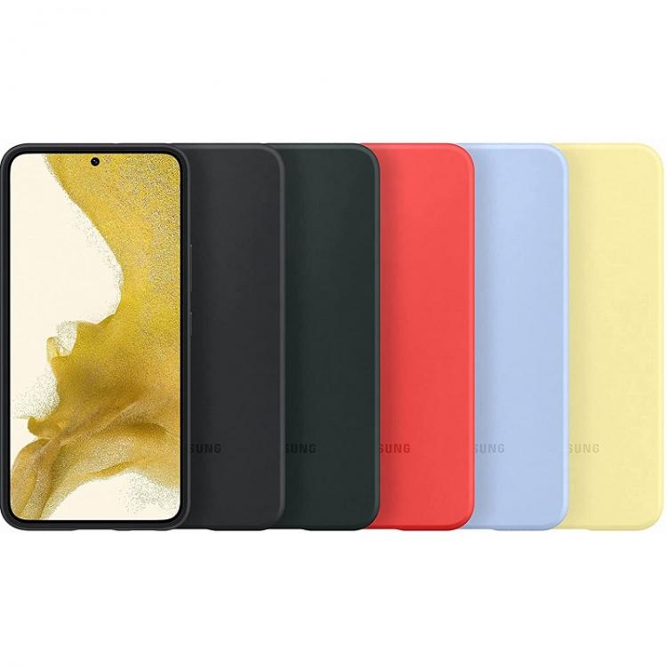 Samsung Silicone Cover Galaxy S22+ Cellulare Custodia Blue Morbida Celeste 5G