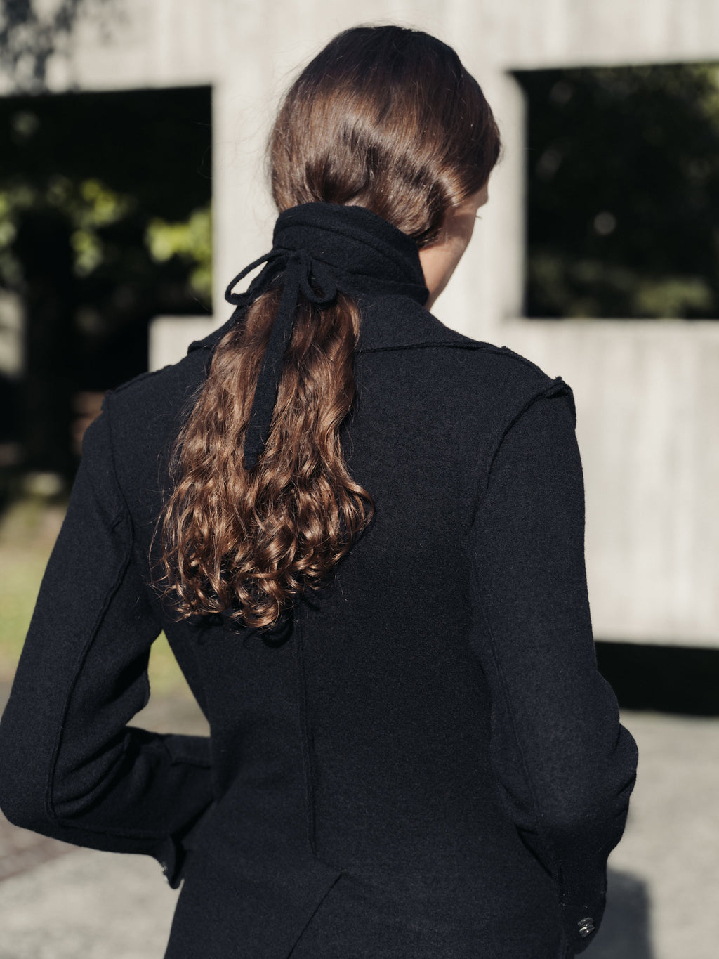 Boiled Wool Jabot