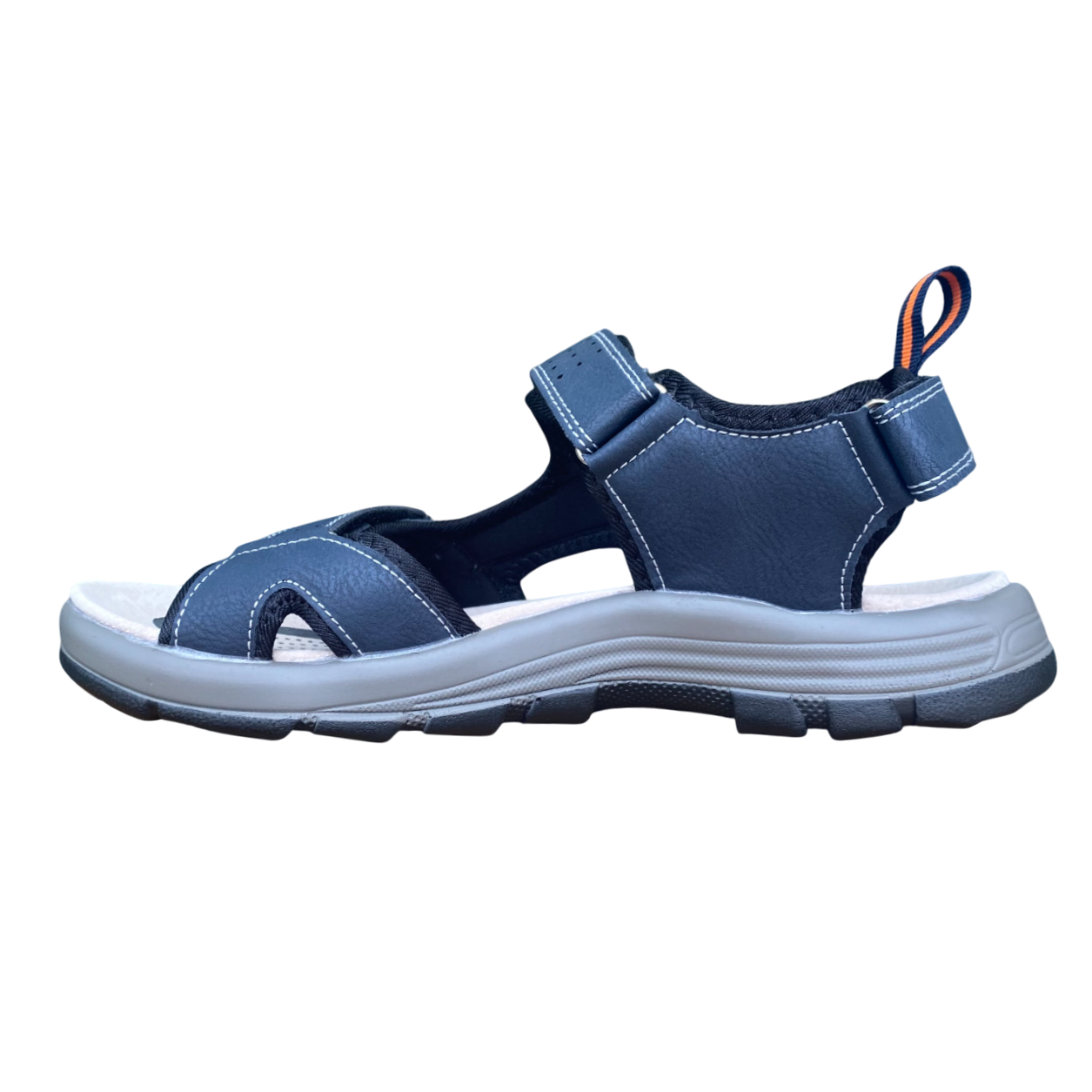 Valleverde Sandalo Uomo Blu Plantare Ergonomico in Pelle - 54803