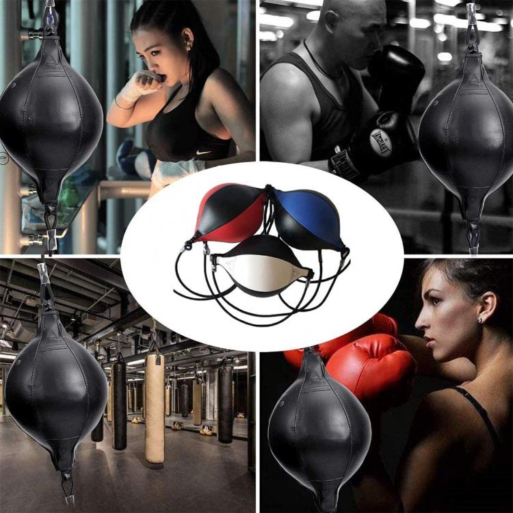 Hb Palla Tesa Sacco Boxe Elastico Colpitore Taekwondo Speed Ball Pugilato Blue
