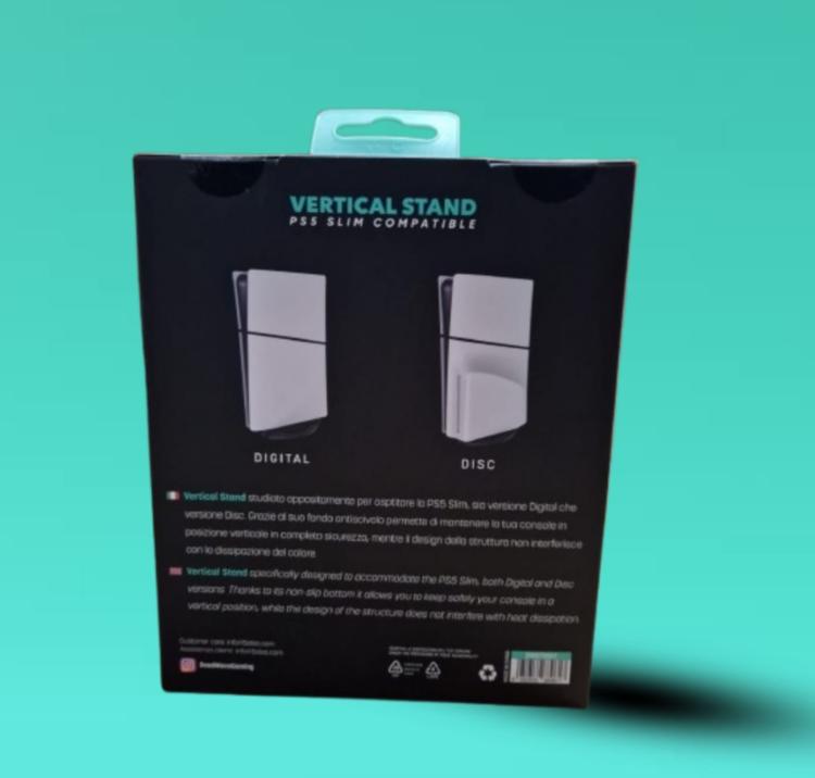 DEAD WAVE PS5 SLIM BASE VERTICALE PER CONSOLE PLAYSTATION 5 VERTICAL STAND NUOVO