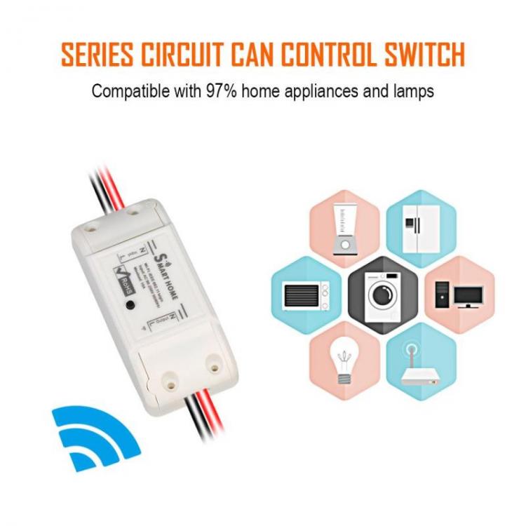 Interruttore Switch Smart Wifi Sonoff Compatibile Con Amazon Alexa Google Presa