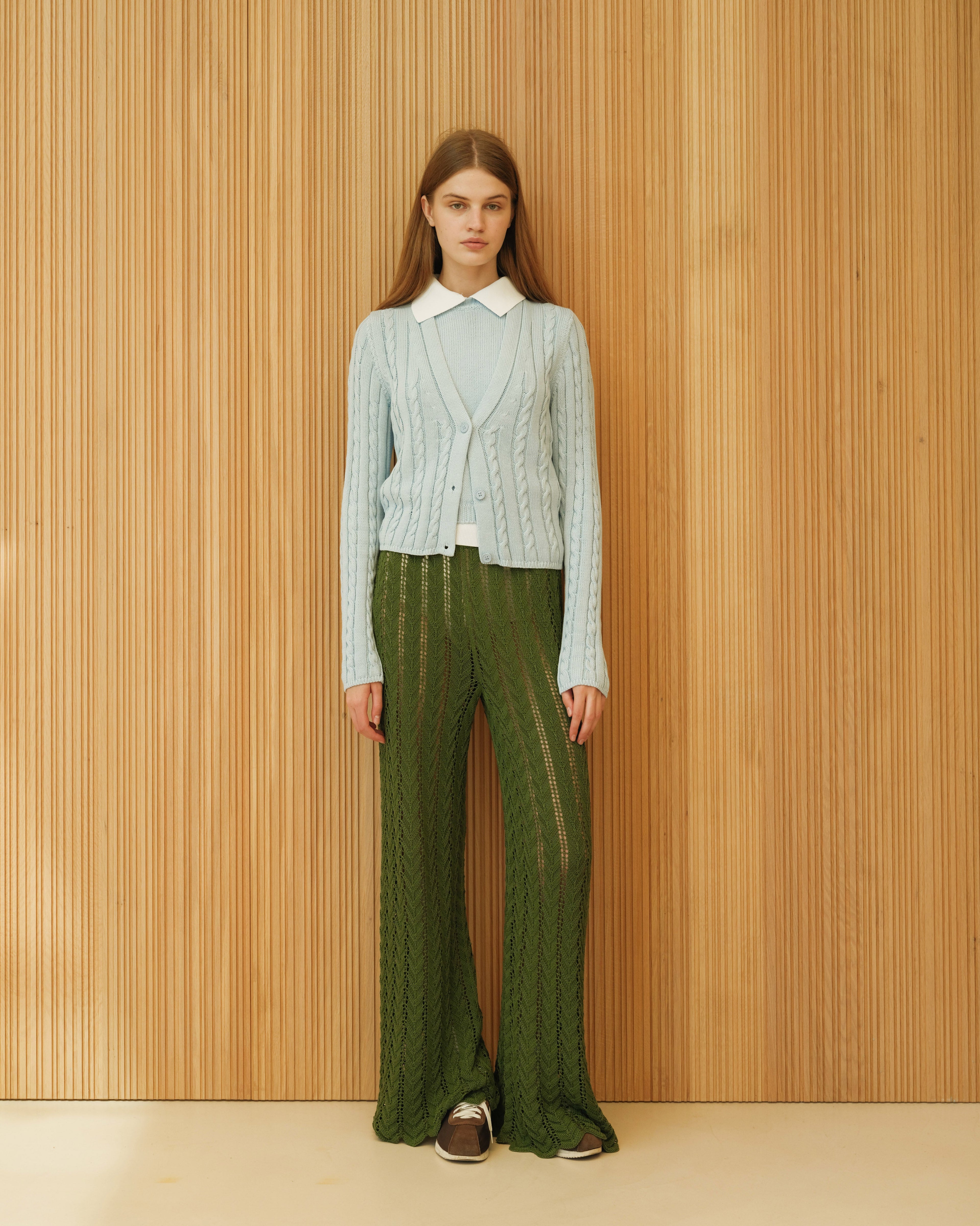 Fine Cotton Crochet Zig Zag Pants