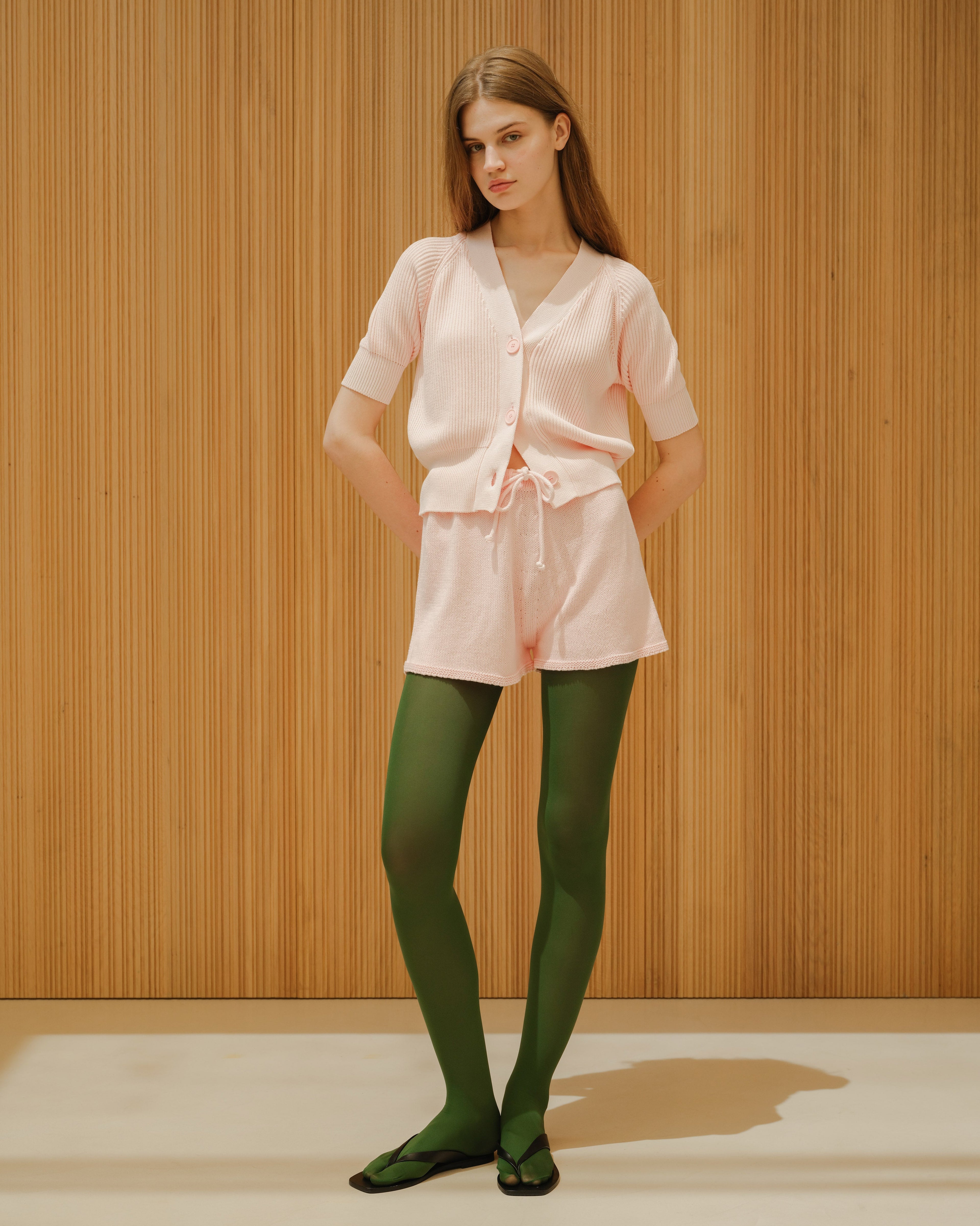 Fine Cotton Short Sleeve Cardigan