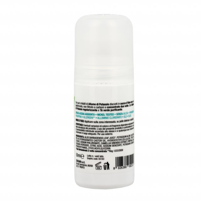 Zuccari Anti Odorante Pietra Liquida Con Aloe Vera Per Pelle Sensibile Roll-On