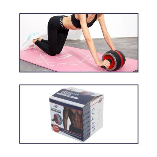 Ruota Ab Power Strecht Wheel Attrezzo Per Addominali Flessioni Glutei Spalle Red