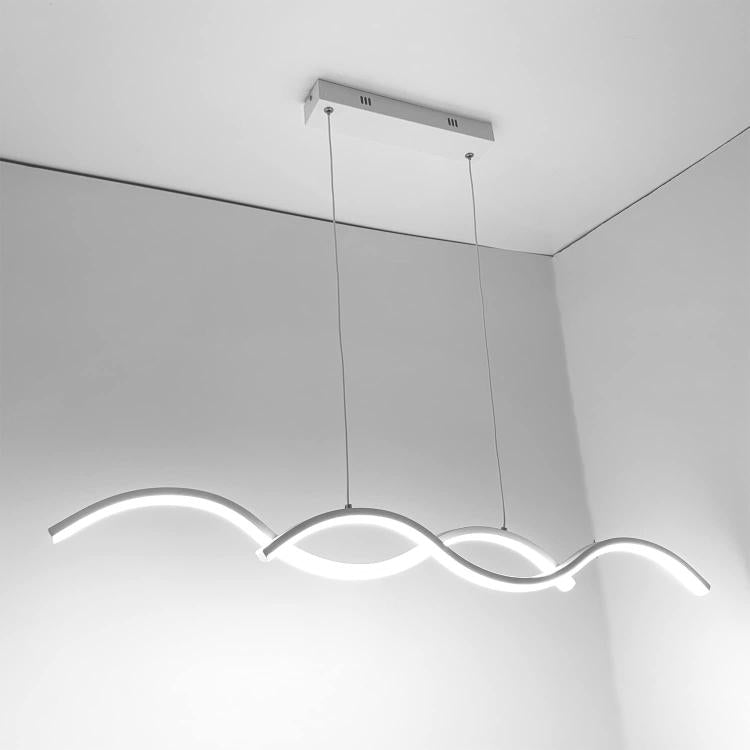 Lampadario A Sospensione Moderno Led Soffitto 25W Cucina Soggiorno Bianco Caldo