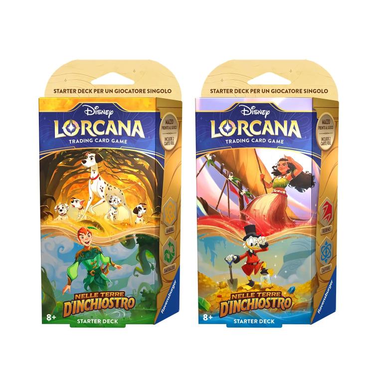 Disney Lorcana Nelle Terre D'Inchiostro Starter Deck Ambra/Smeraldo Card Tcg Eng