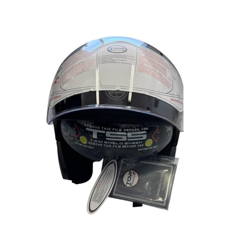 Casco Jet (Max) Moto Scooter Omologato Doppia Visiera Removibile (Nero Matt XL)