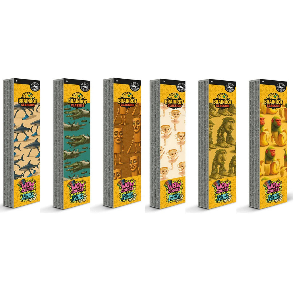 BRAINROT Classics - Colors & Funky Stamps Pennerelli Stampi (bombardilo Cocodrilo) 3+ Giotto Fila Made in Italy Set Regalo Bambini Natale Pasqua