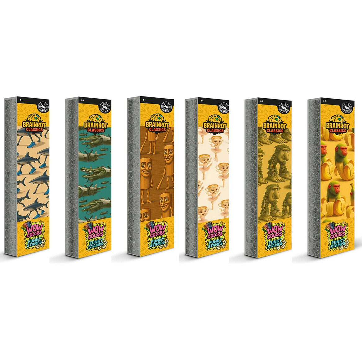 BRAINROT Classics - Colors & Funky Stamps Pennerelli Stampi (brr brr Patapim) 3+ Giotto Fila Made in Italy Set Regalo Bambini Natale Pasqua