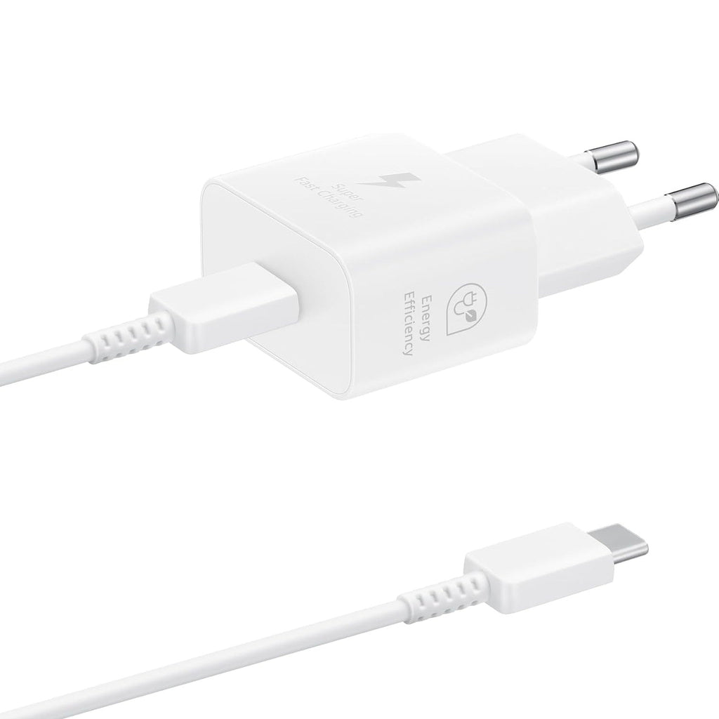 Samsung EP-T2510X Caricatore Originale da 25W, Porta USB-C (con Cavo), Bianco