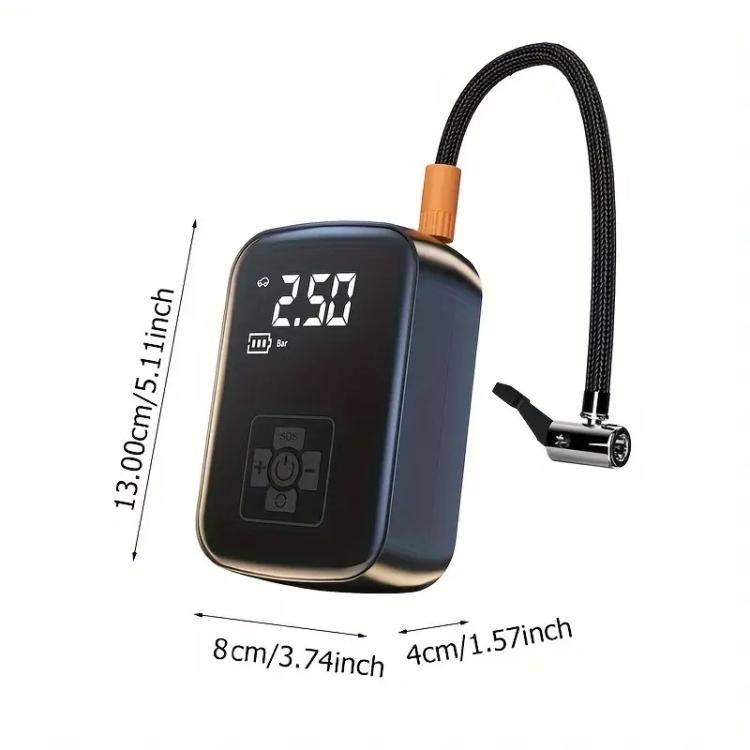 Mini Compressore Ad Aria Portatile Auto Moto Gonfiatore Ricaricabile Display Led