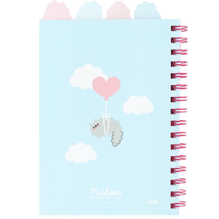 Quaderno Appunti A5 (Pusheen the Cat Purrfect) Love Collection Taccuino con Anelli Bullet Journal Puntinato Diviso in Sezioni con 4 Separatori e Copertina Morbida, 160 Pagine | Scuola Cancelleria, Diario Personale