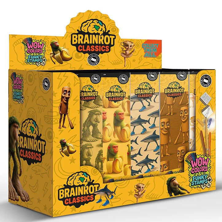 BRAINROT Classics - Colors & Funky Stamps Pennerelli Stampi (Tralalero Tralala) Shark  3+ Giotto Fila Made in Italy Set Regalo Bambini Natale Pasqua