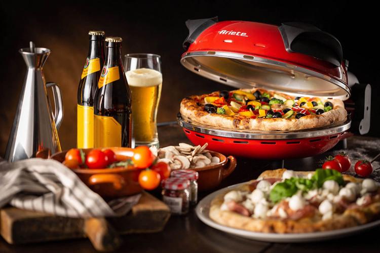 ARIETE FORNO PIZZA ELETTRICO 0909 1200W PIASTRA IN PIETRA PIZZE FOCACCIA 30cm