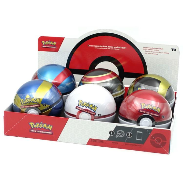 Pokemon Poké Ball Tin (Best Of 2021) Tgc Gcc Carte Ita (Sfera A24 Bianca/Nera)