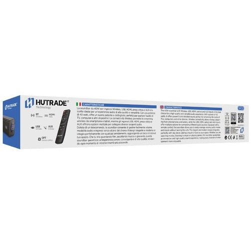 Hutrade Sr02 Soundbar Tv 120W 220V Wireless Bt Hdmi Aux Ottica 40W + Telecomando