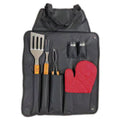 Fenner Grembiule Con Attrezzi Per Barbecue 6 Accessori Bbq Utensili Per Barbecue