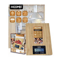 BILANCIA DIGITALE DA CUCINA LEGNO TAGLIERE BAMBÙ DA 1g A 5kg ELETTRONICA HM-1212