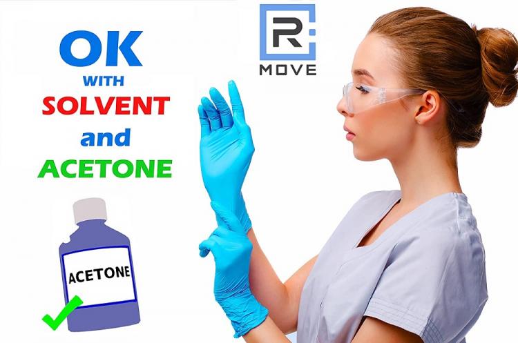 100 Guanti Monouso In Nitrile Blu Senza Polvere/Lattice Uso Medico E Alimenti S