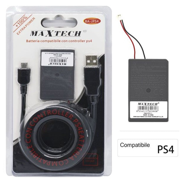BATTERIA COMPATIBILE CONTROLLER PS4 DUALSHOCK V1+ CAVO DI RICARICA PLAYSTATION 4