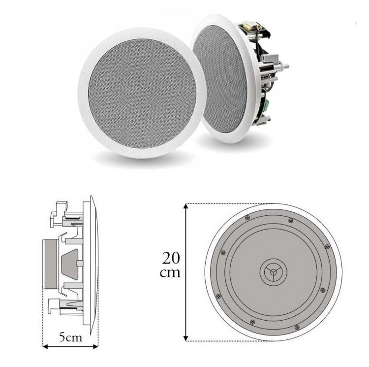 CASSE DA INCASSO AUDIO PER SOFFITTO FILODIFFUSIONE SPEAKER ALTOPARLANTE NEGOZIO