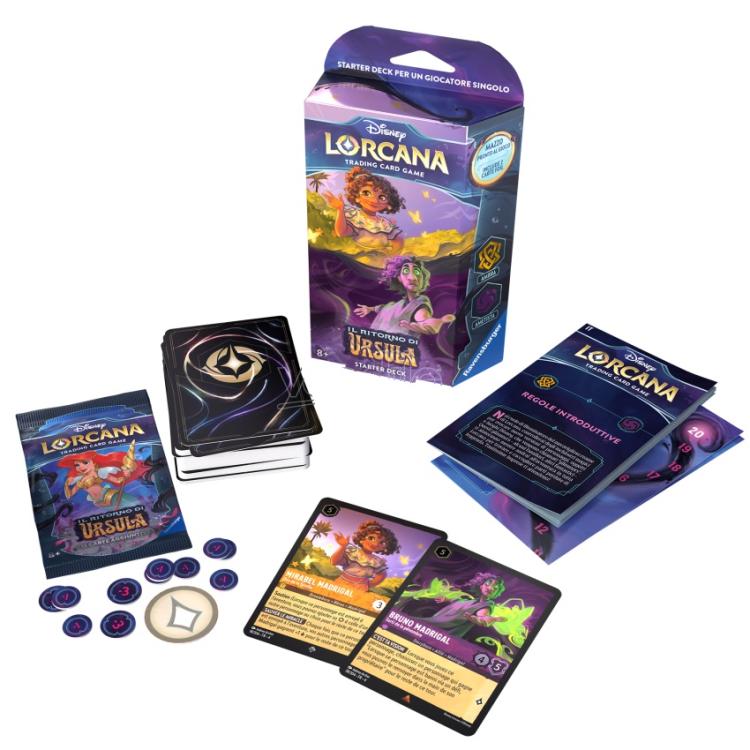 Disney Lorcana "Il Ritorno Di Ursula" Starter Decks Display 8Pz Mazzi Carte Ita
