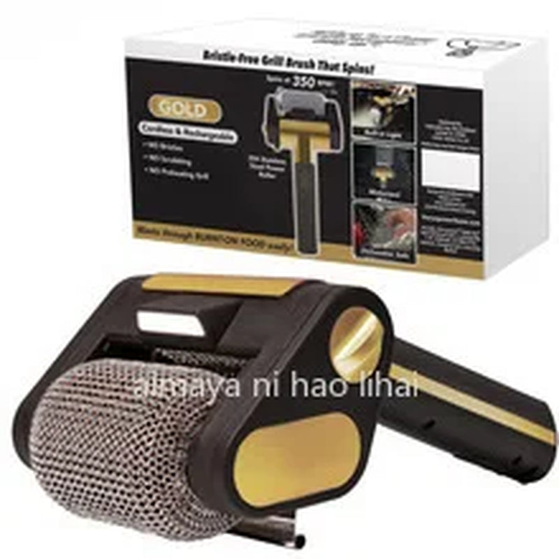 Stainless Steel Roller BBQ Brush Charging with Light Bristle-Free Special Food Grade Cleaner Brush