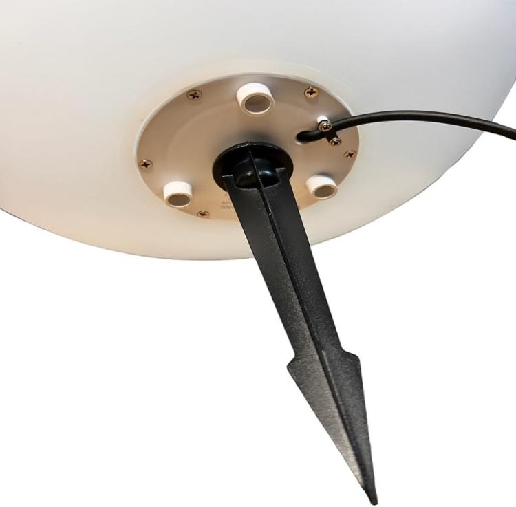 Lampada Sfera Da Giardino Ø 50Cm Luce Esterno Palla Terra E27 Bianco + Picchetti Illuminazione Sentiero Faro Arredamento Feste