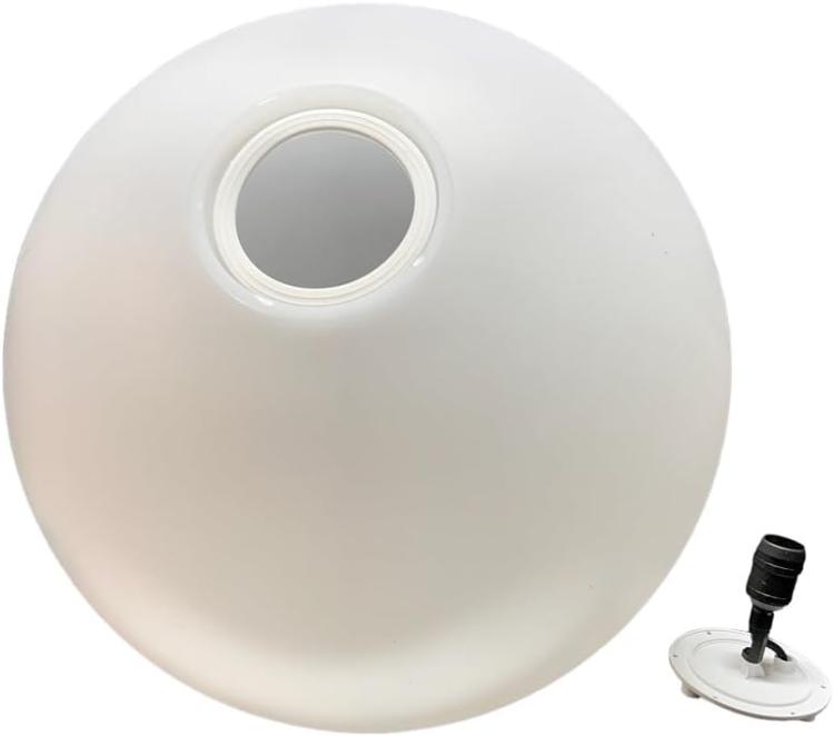 Lampada Sfera Da Giardino Ø 40Cm Luce Esterno Palla Terra E27 Bianco + Picchetti Illuminazione Sentiero Faro Arredamento Feste