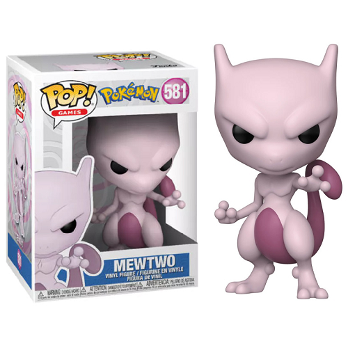 Funko Pop ! Games Pokemon - (581) Mewtwo Figure Evoluzione Mew / Mewtu