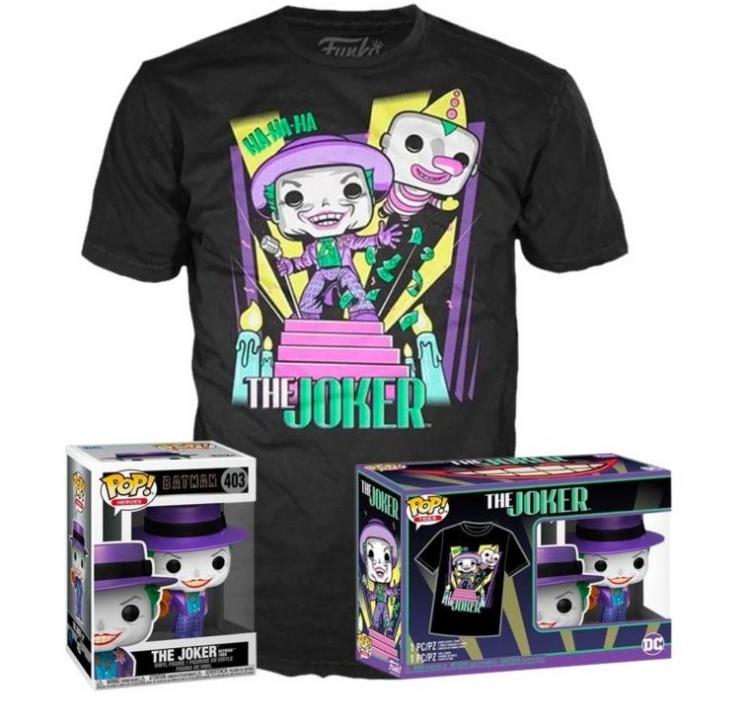 Funko Pop The Joker Wt Speaker Special Edition 403 + T-Shirt M Vinyl Statuetta