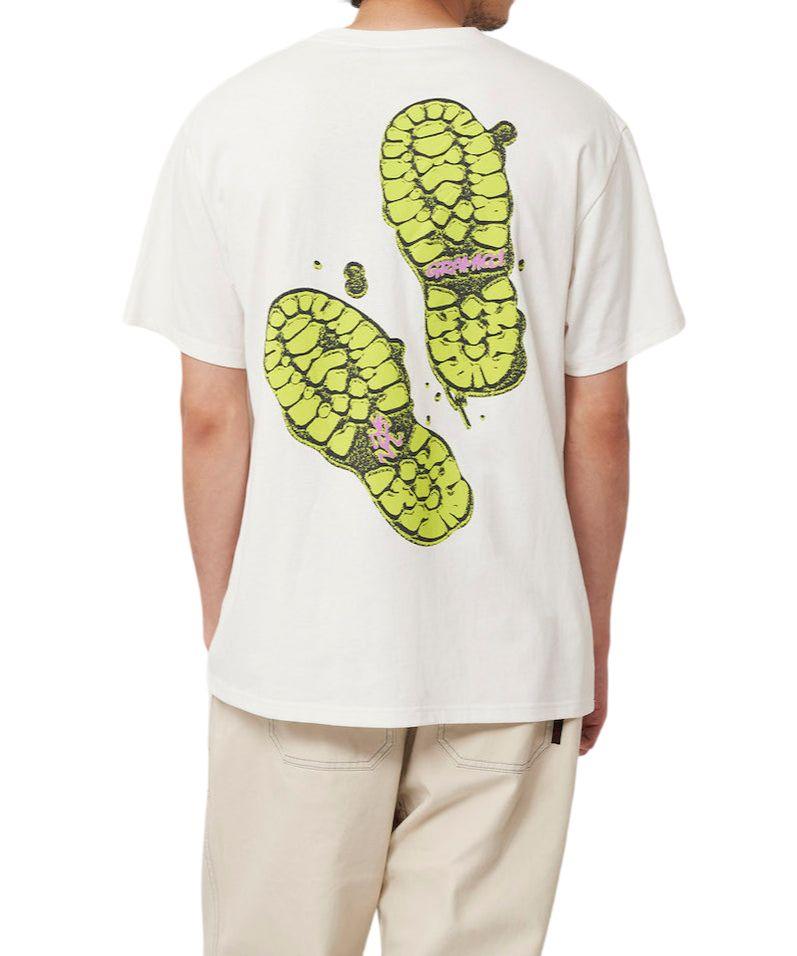 T-shirt Footprints Uomo White