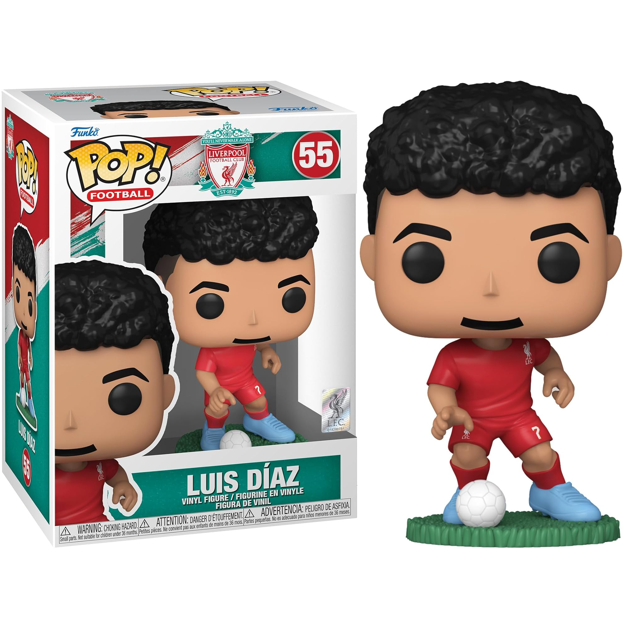 Funko Pop! Football Liverpool (55) Luis Diaz - Vinyl Figure 9cm Player Football