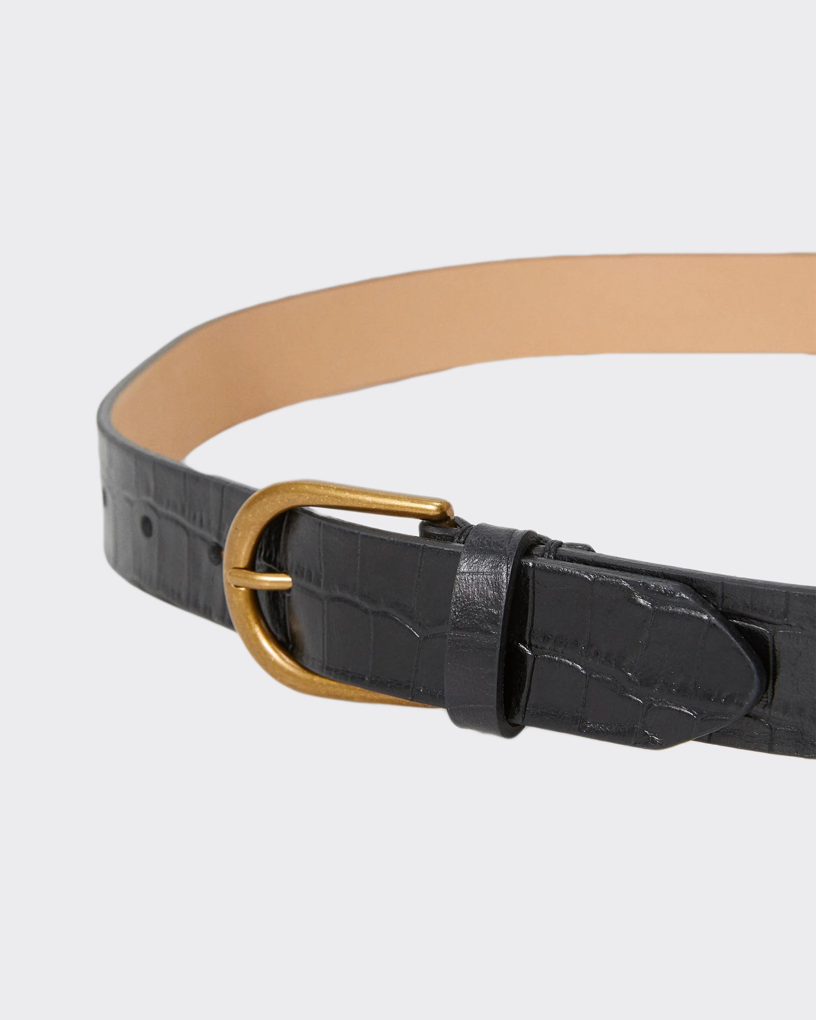 Cintura Calle Leather Nera