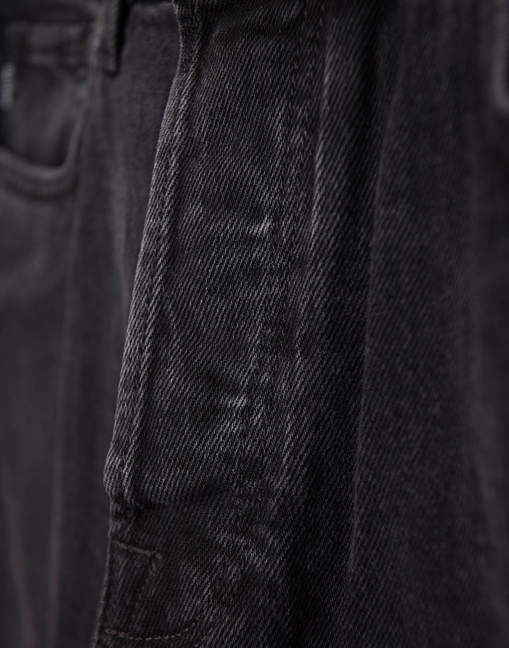Jeans Wide Kobe Nero in Cotone