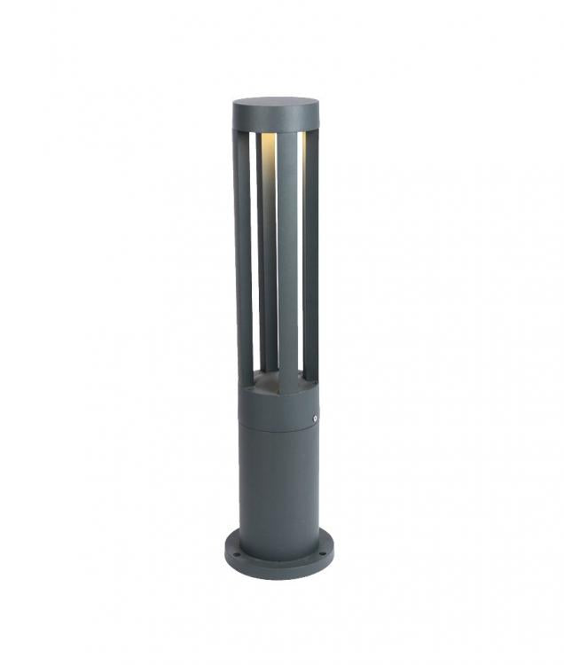Lampione Giardino Lampada 12W Led Esterno Grigio Lampioncino Luce Naturale Es28