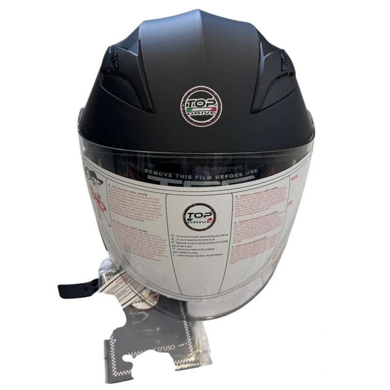 Casco Jet (Max) Moto Scooter Omologato Doppia Visiera Removibile (Nero Matt M)