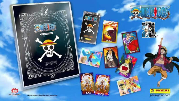 Panini One Piece 25Th Mega Starter Set Album Raccoglitore + 3 Bustine + 5 Card