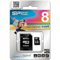 Silicon Power Microsdhc Card 8 Gb Micro Sd Memoria/Adattatore Sp V10 Classe 10
