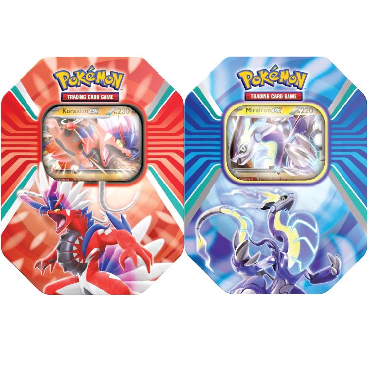 Pokemon Tin: Leggende Di Paldea (Miraidon) Box Tcg Gioco Carte Trading Card Game