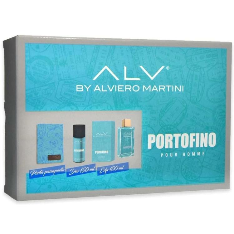 Alviero Martini Cofanetto Portofino Eau de parfum Profumo 100ml+Deo150ml+Portapassaporto