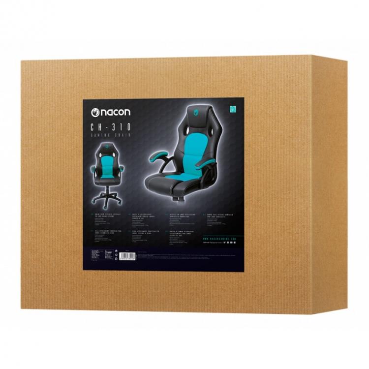 Nacon Sedia Gaming Pcch-310 Blu/Nera Poltrona Ufficio Regolabile Ps4 Ps5 Xbox Pc