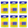 12 BATTERIE PILE STILO AA RICARICABILI UNIVERSALI Ni-MH 1.2V 5300mAh 6 BLISTER
