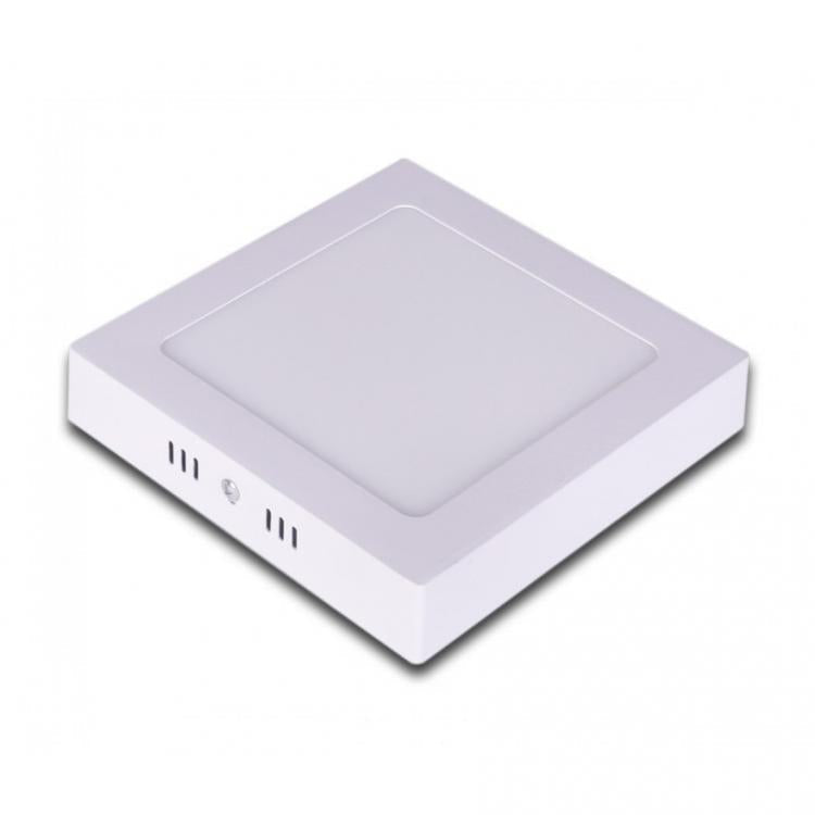 Plafoniera Esterno A Led Faretto Faro Pannello Quadrato | 12W Luce Fredda 6500K