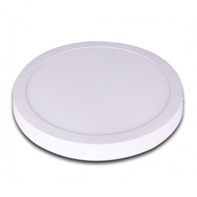 Plafoniera Esterno Led Faretto Faro Pannello Tonda Rotondo 18W Luce Fredda 6500K