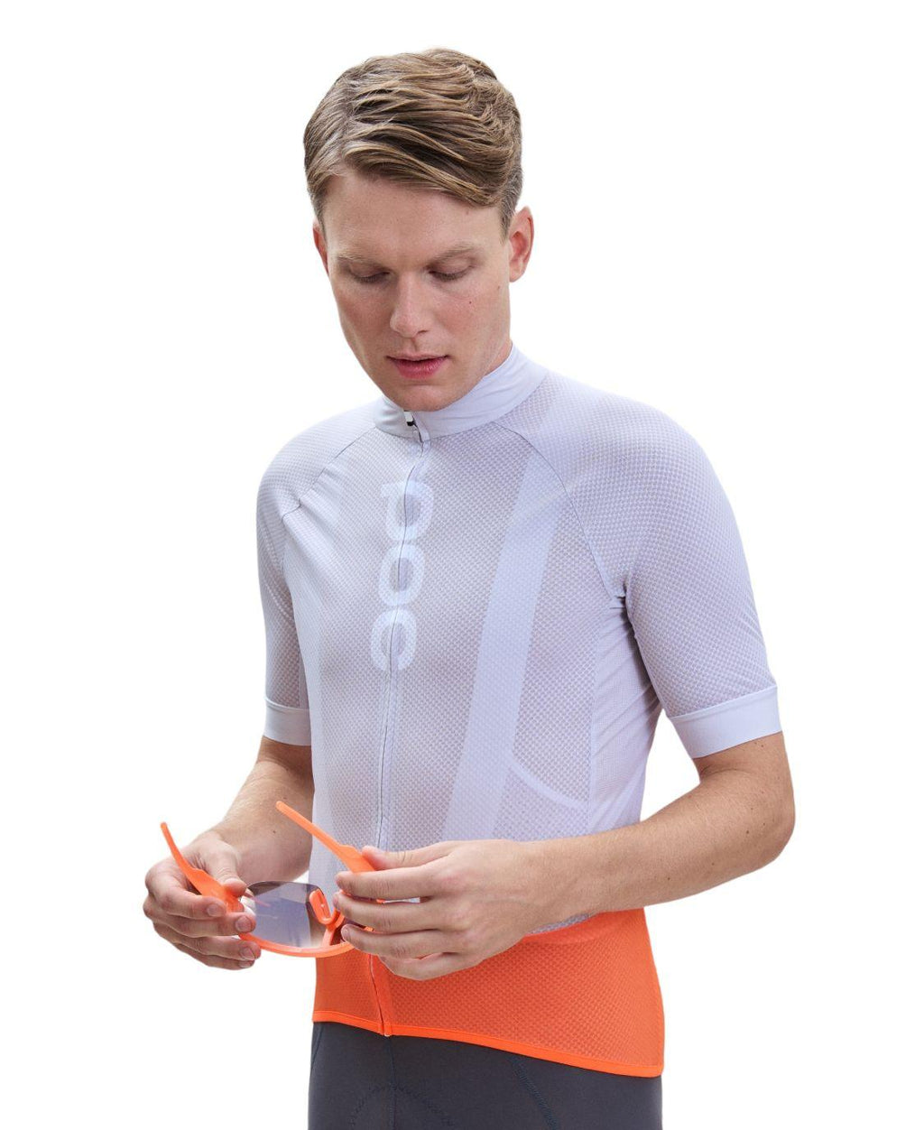 T-shirt Essential Road Logo Uomo Granite Grey/Zink Orange
